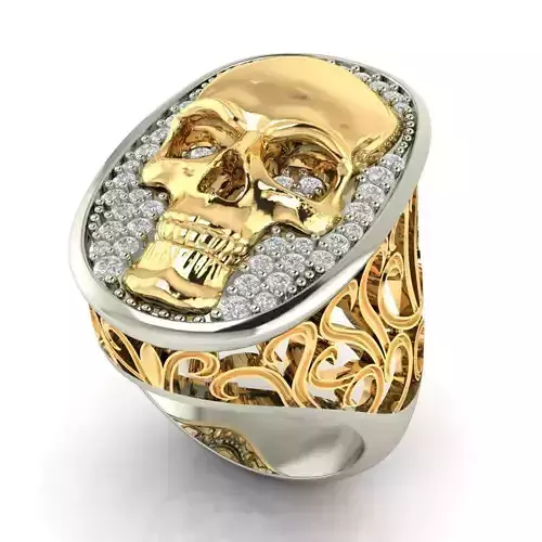 CLASSIC SKULL RING 3D print model