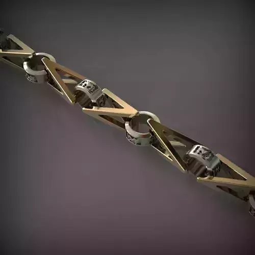 Designer Unique Unisex Cuban Chain With 3DM STL OBJ FBX Files