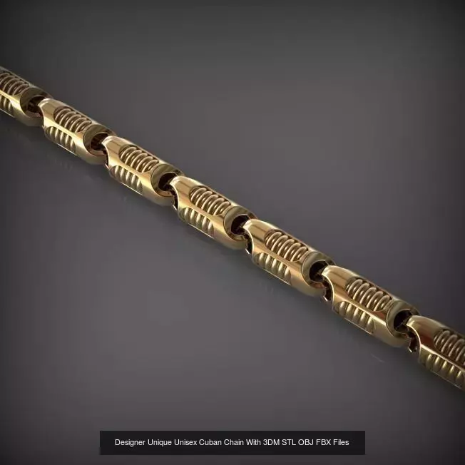 Designer Unique Unisex Cuban Chains With 3DM STL OBJ FBX Files 3D Model Collection_88