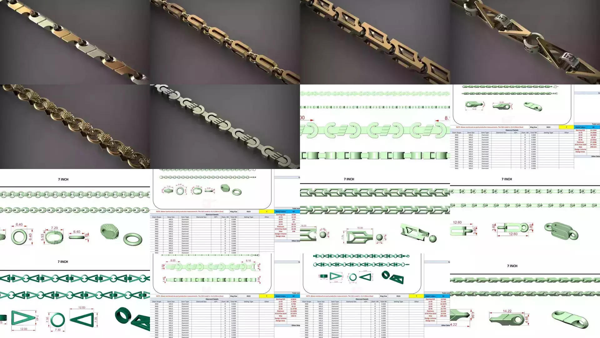 Designer Unique Unisex Cuban Chains With 3DM STL OBJ FBX Files 3D Model Collection_9