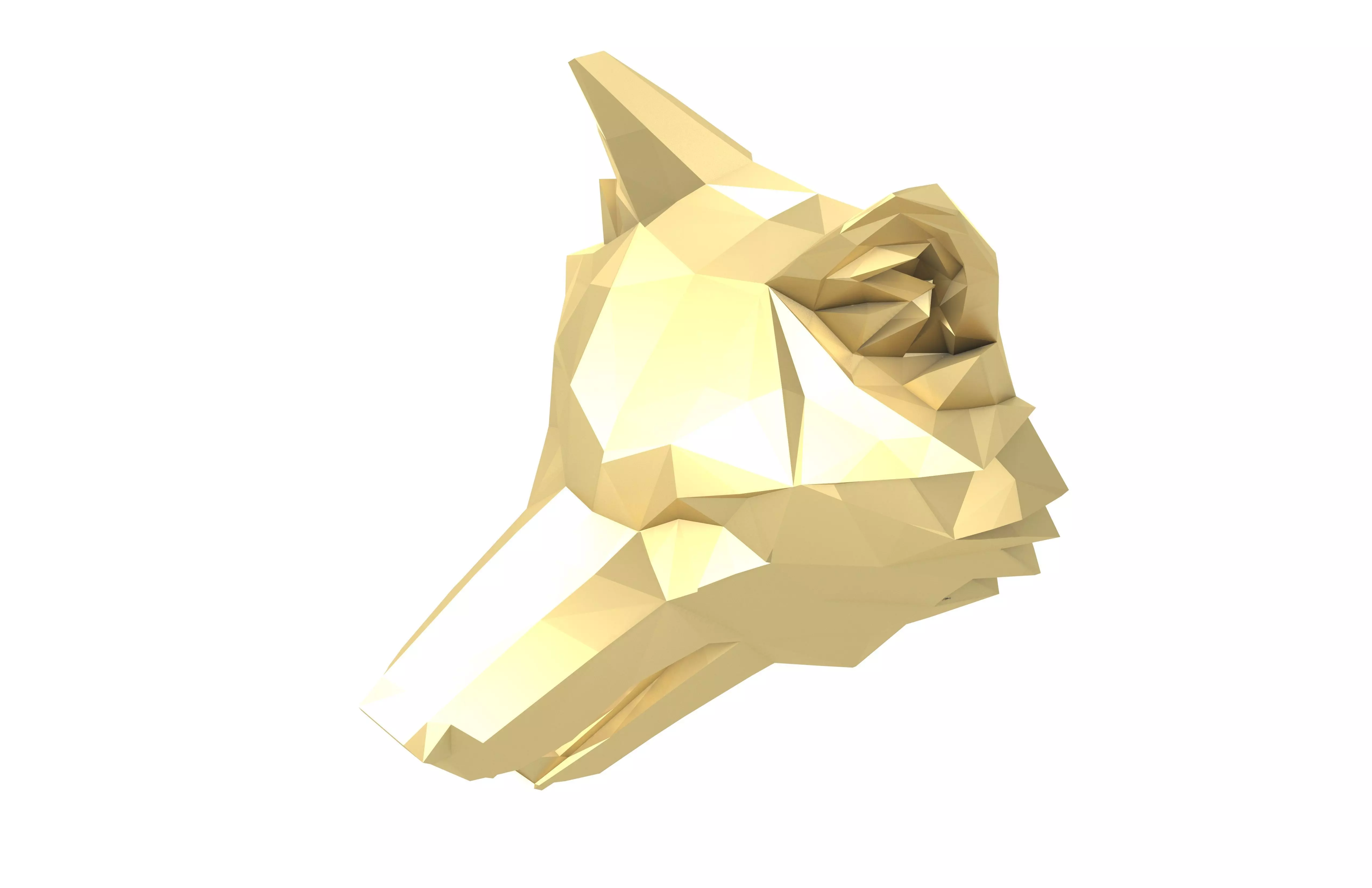 Lowpoly Wolf Mask V1 003 Low-poly 3D model_2
