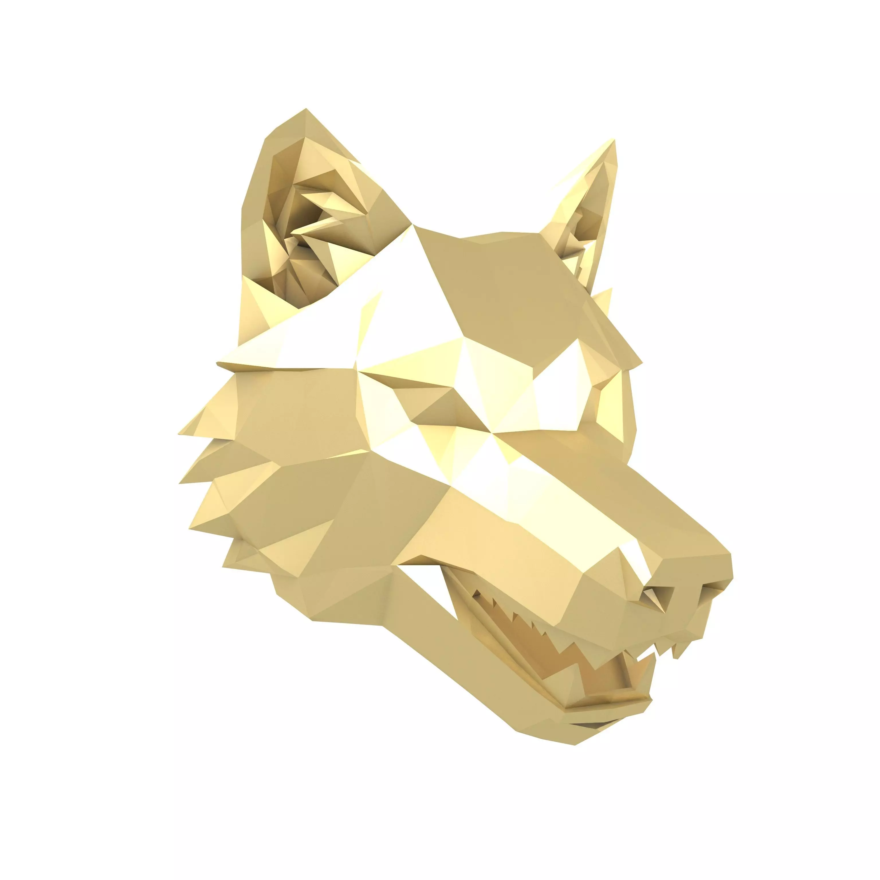 Lowpoly Wolf Mask V1 003 Low-poly 3D model_0