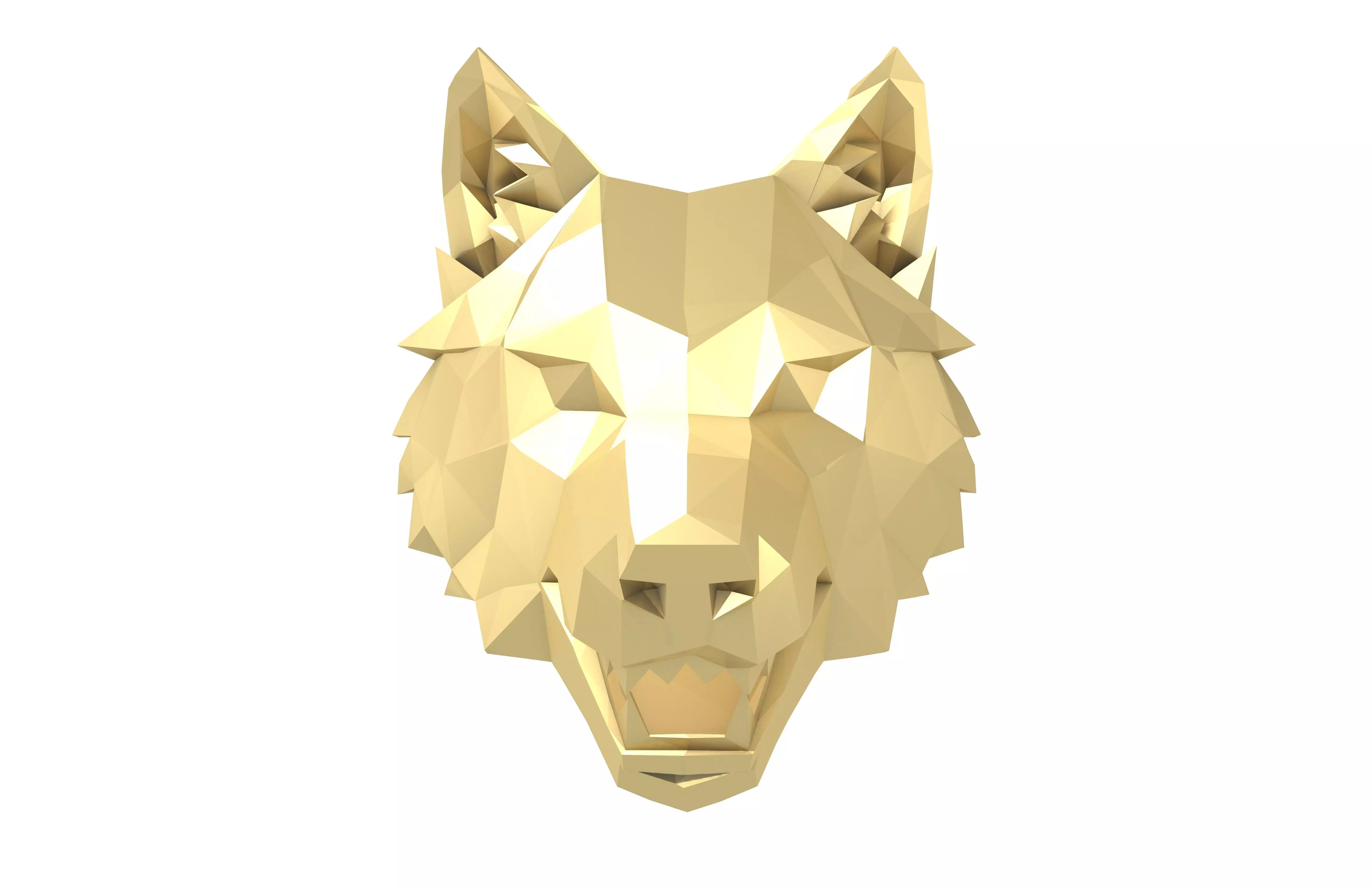 Lowpoly Wolf Mask V1 003 Low-poly 3D model_1