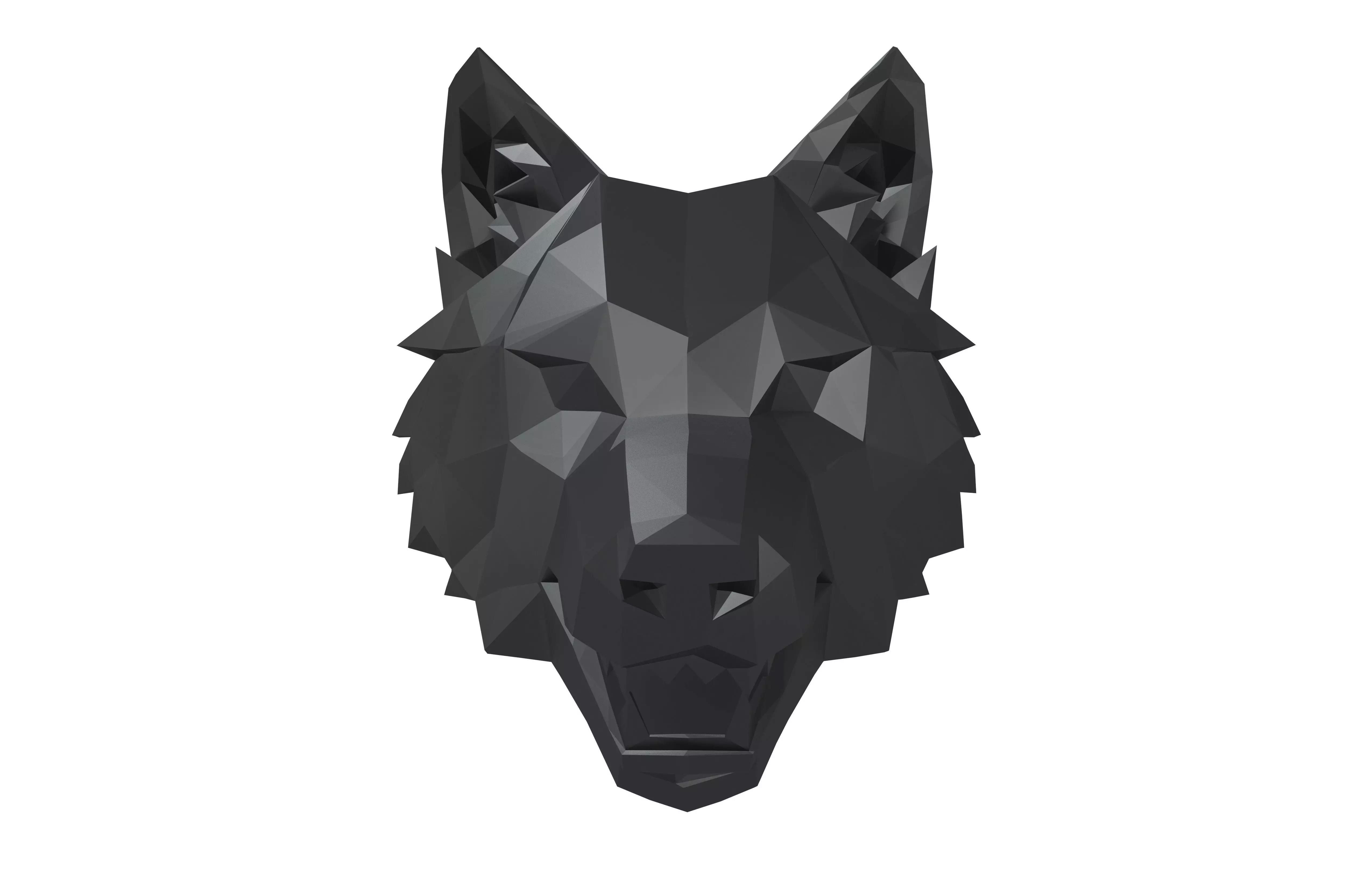 Lowpoly Wolf Mask V1 004 Low-poly 3D model_1