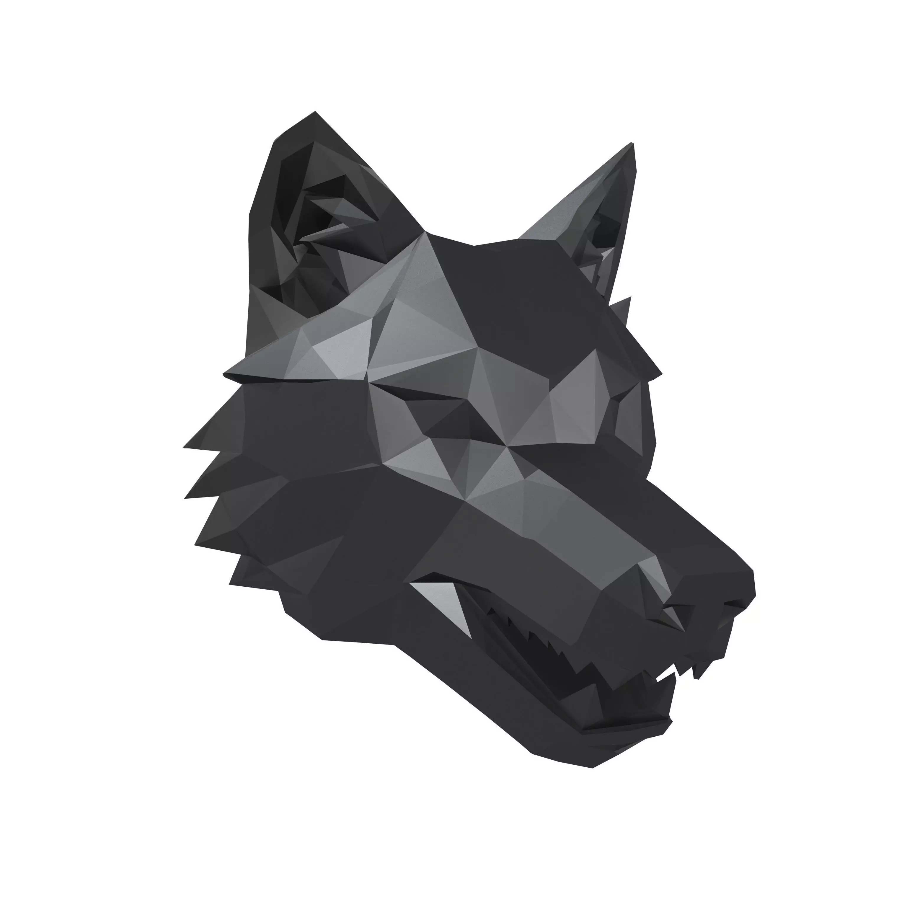 Lowpoly Wolf Mask V1 004 Low-poly 3D model_0