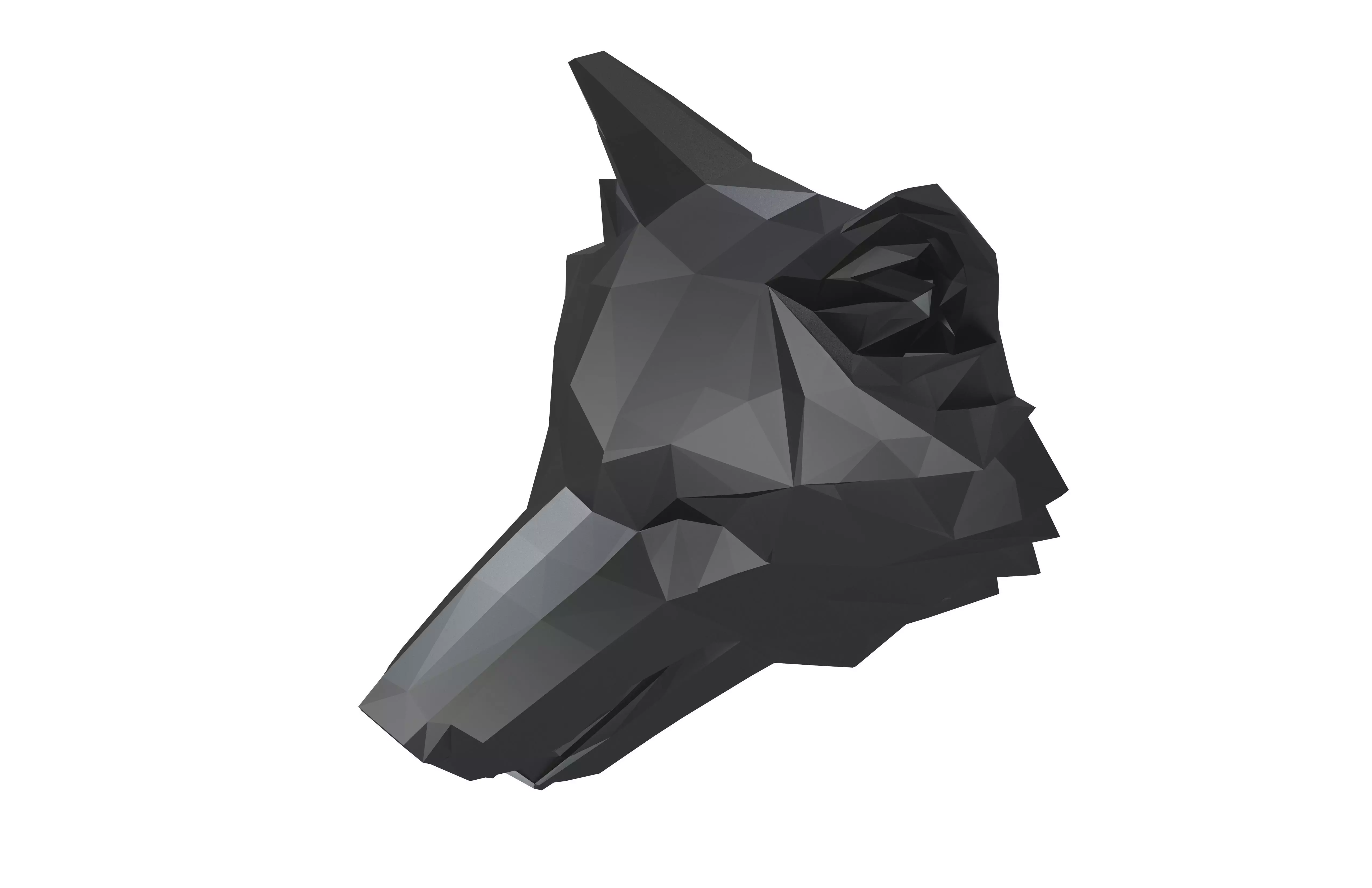 Lowpoly Wolf Mask V1 004 Low-poly 3D model_2