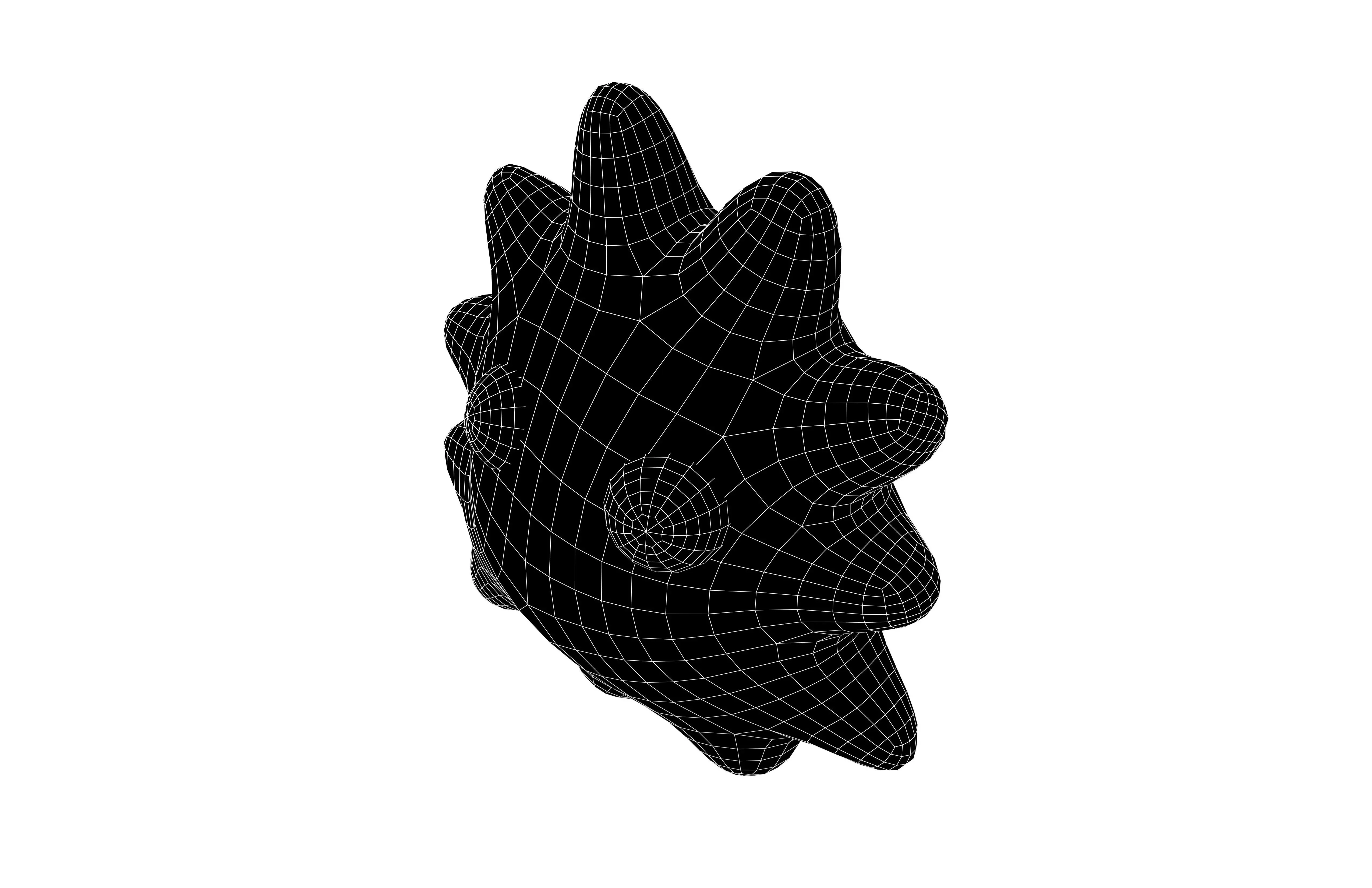 Abstract Monster v2 006 Low-poly 3D model_6