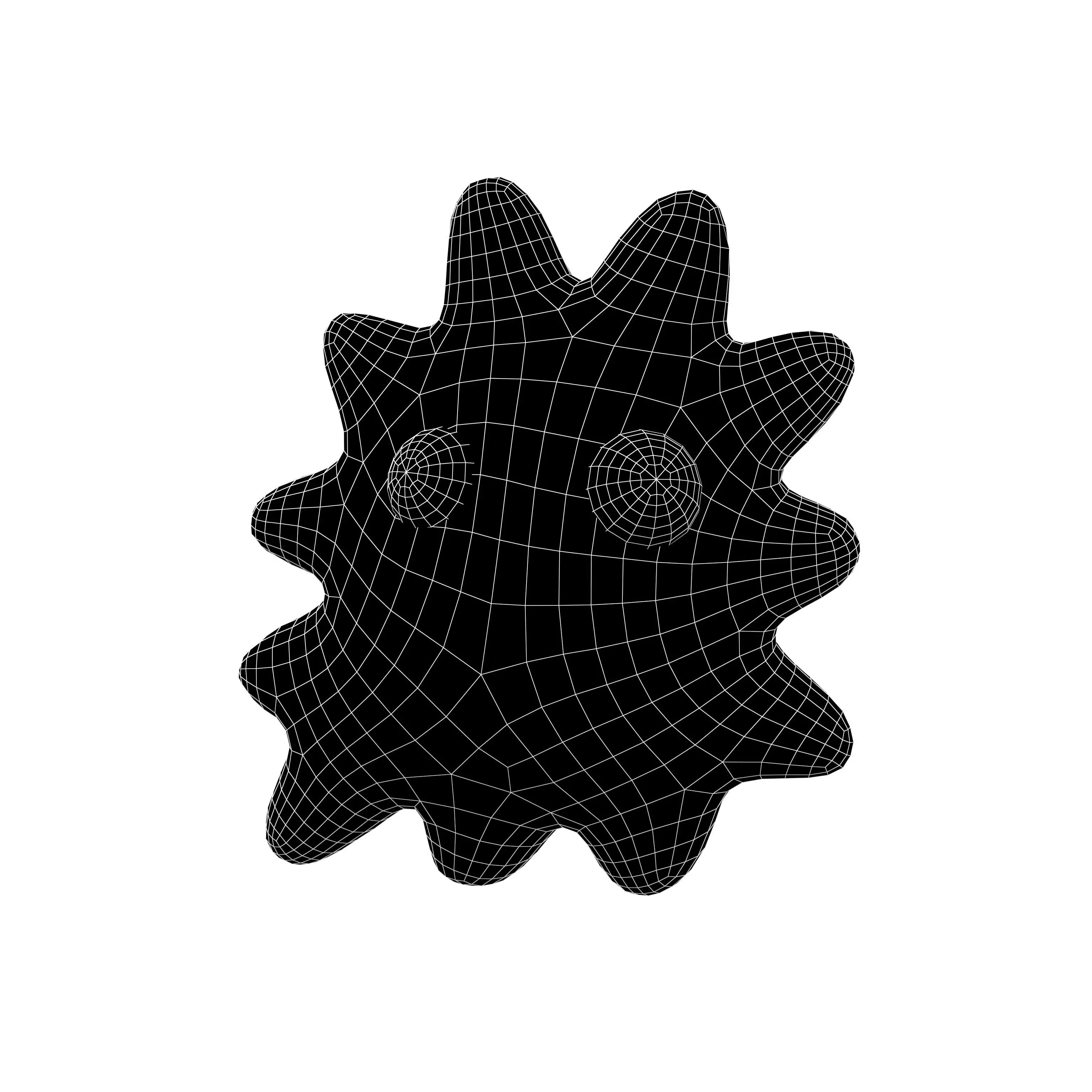 Abstract Monster v2 006 Low-poly 3D model_4