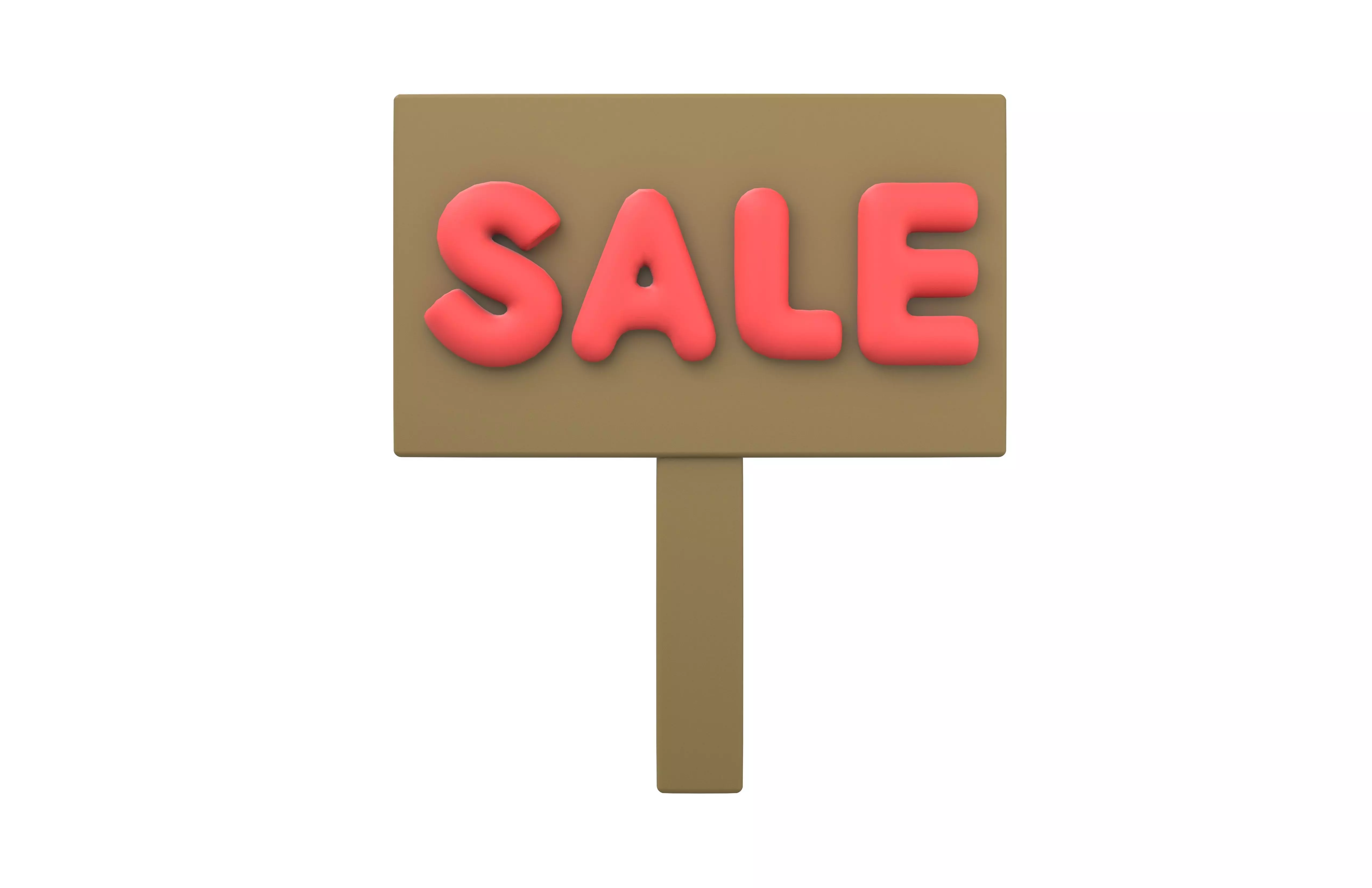 Sale Board Icon v1 001 Low-poly 3D model_1
