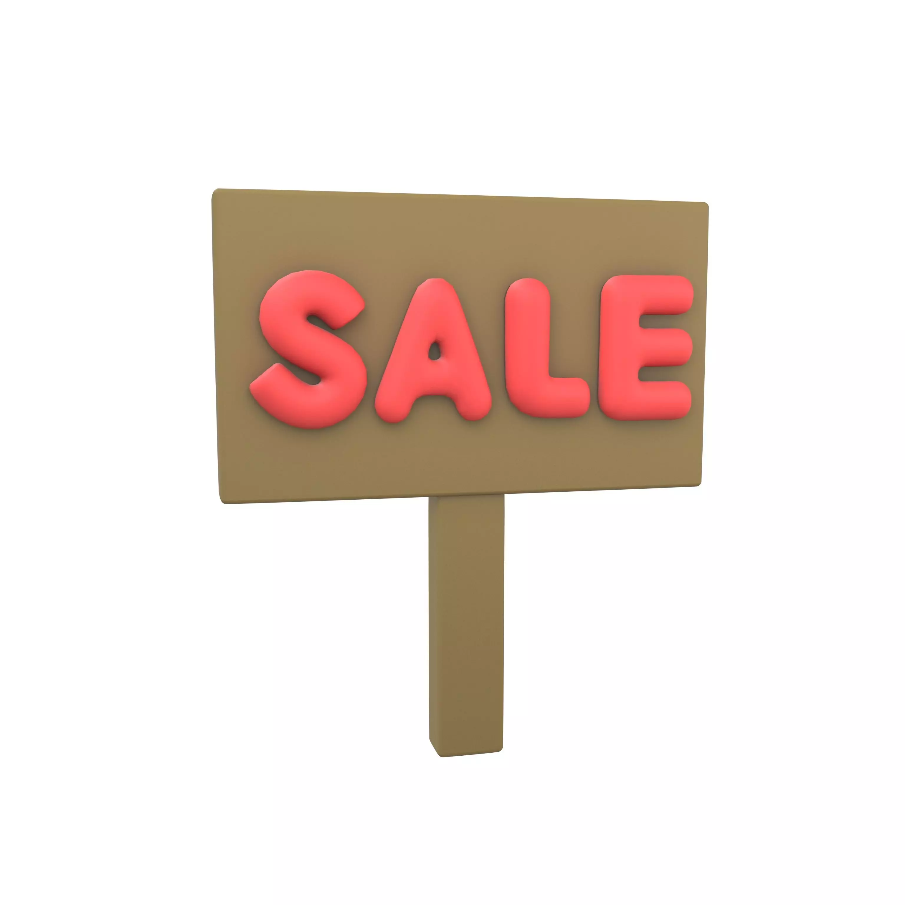 Sale Board Icon v1 001 Low-poly 3D model_0