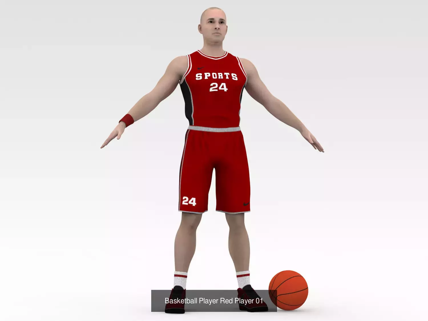 Basketball Players Red Team Collection _2
