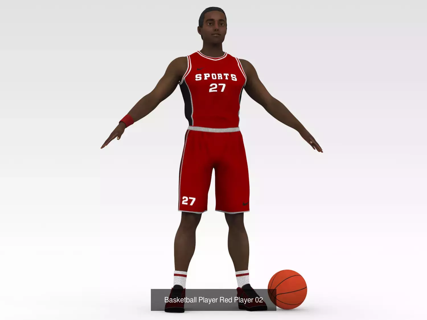 Basketball Players Red Team Collection _3