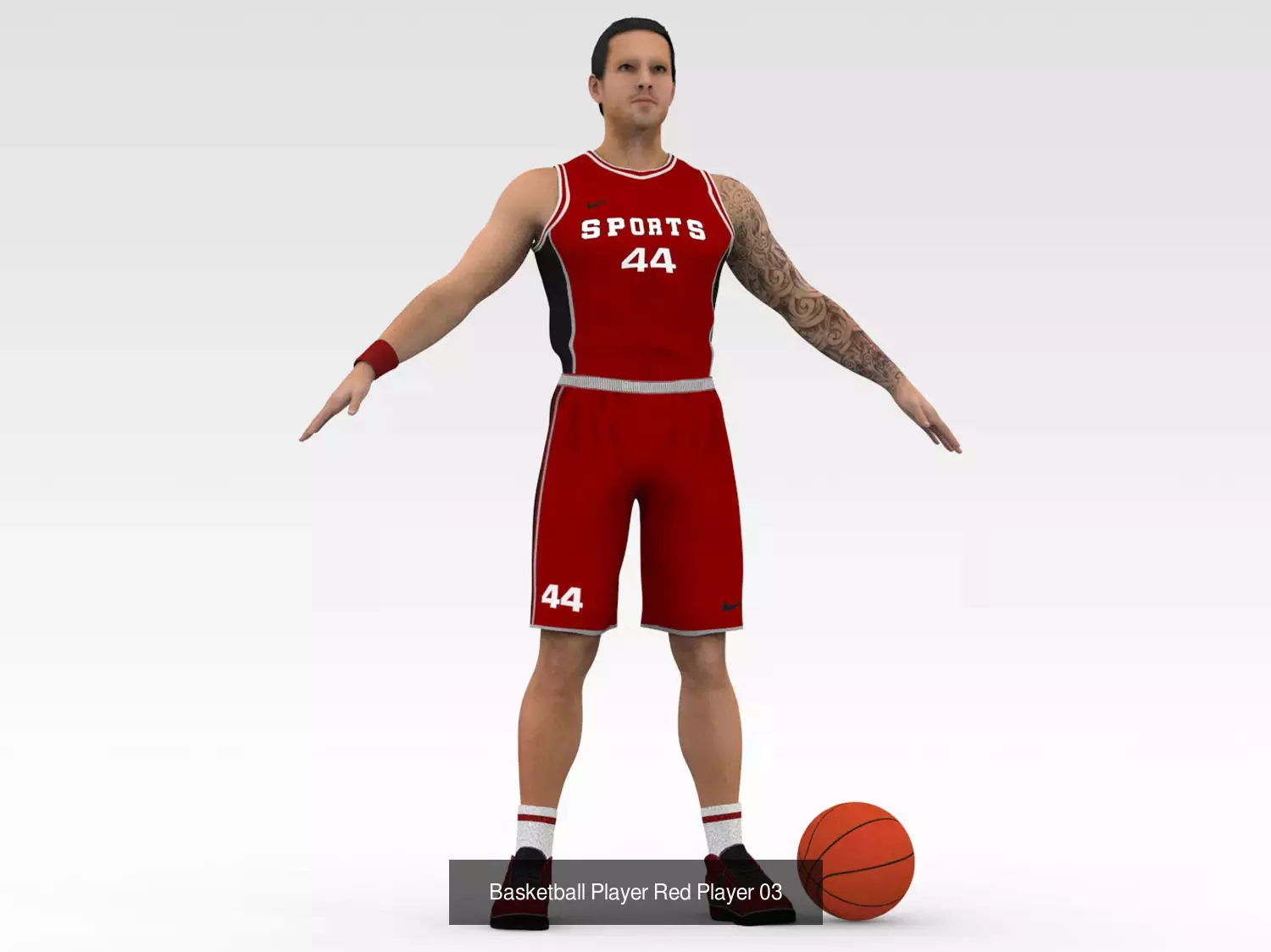 Basketball Players Red Team Collection _4