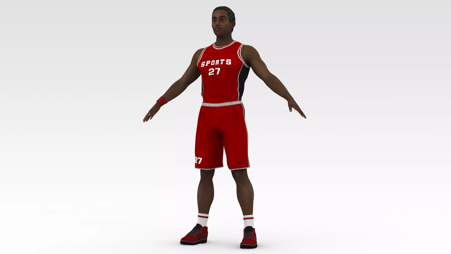 Basketball Players Red Team Collection _10