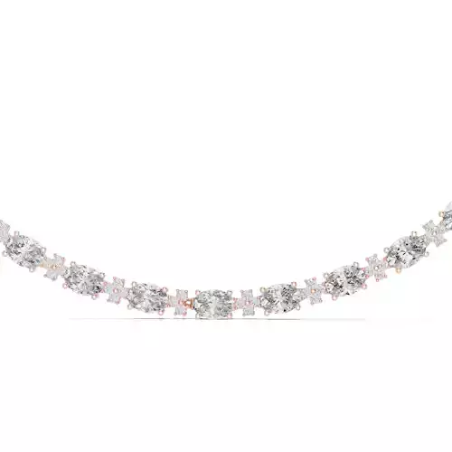 Oval Cut Diamond Necklace For Women 3DM STL Video 3D print model