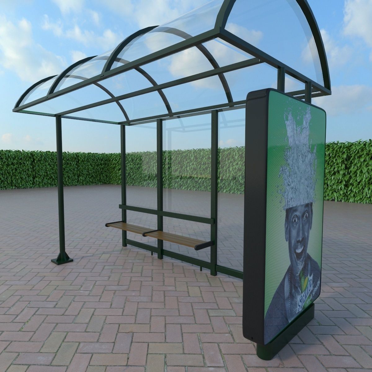 street elements collection 3D model_3