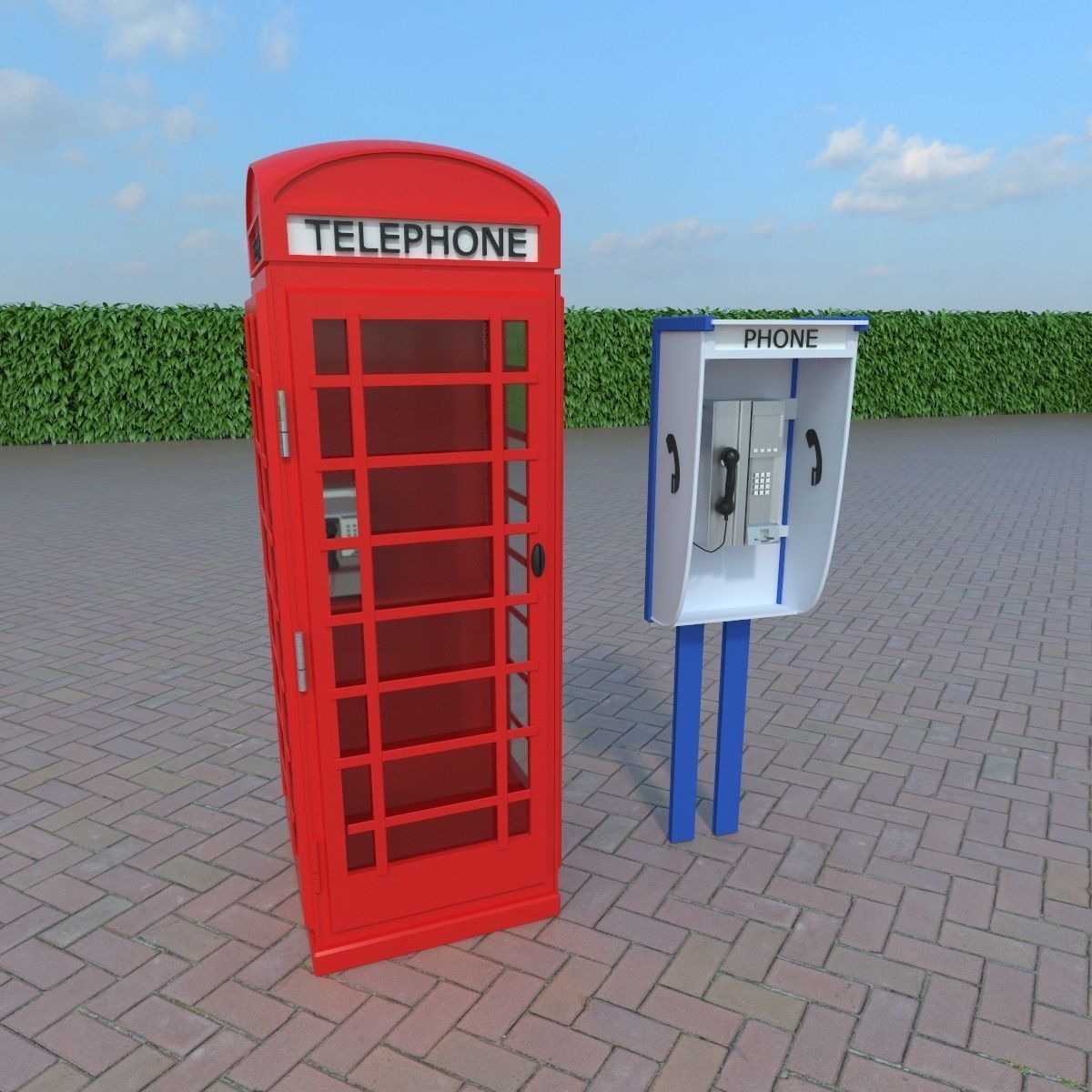 street elements collection 3D model_6