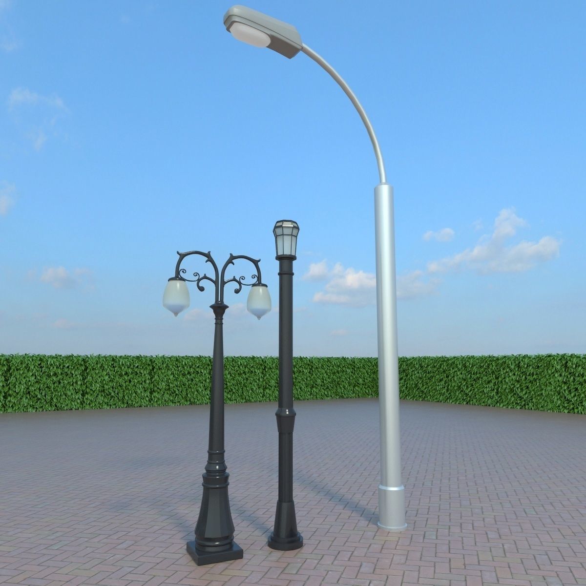 street elements collection 3D model_7