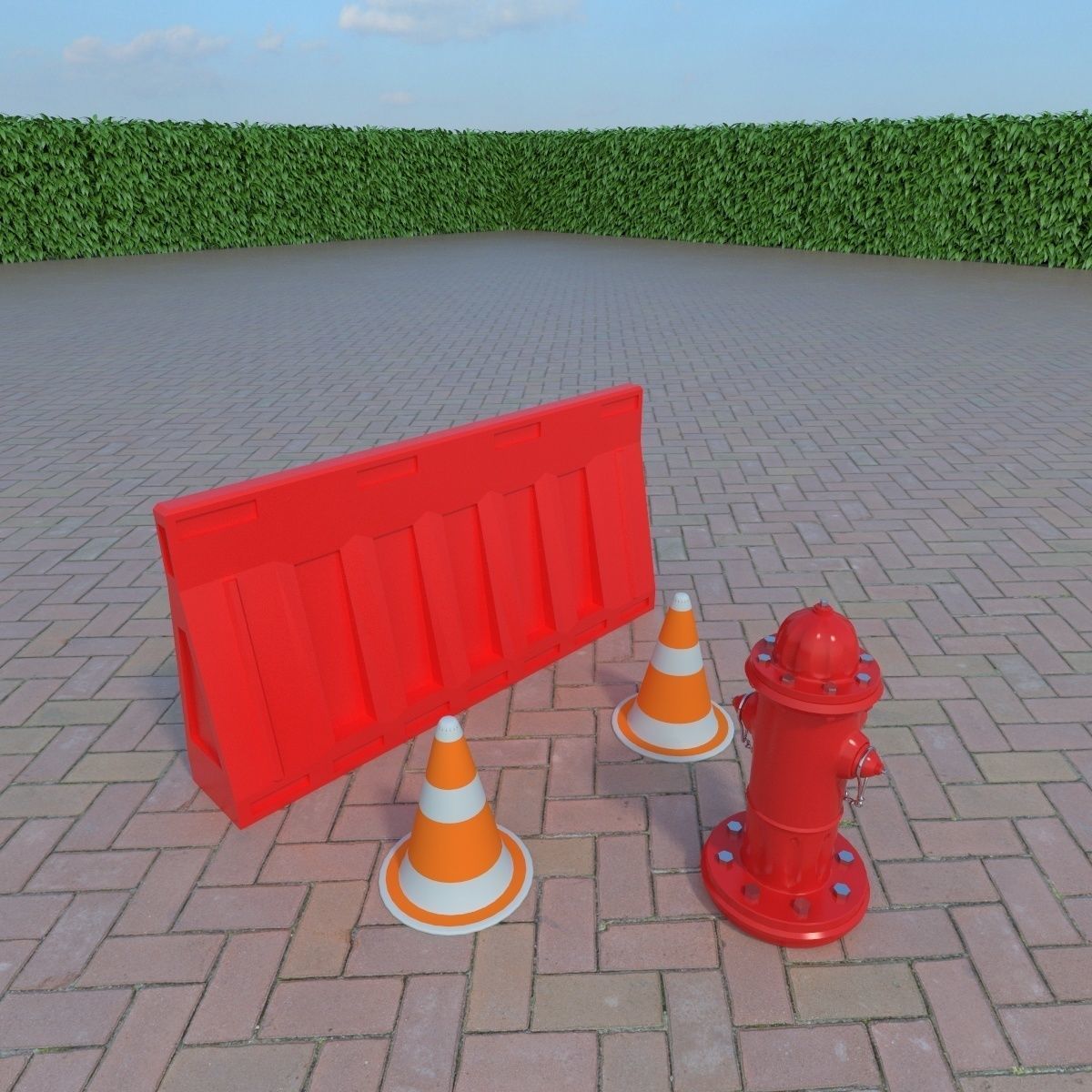 street elements collection 3D model_11