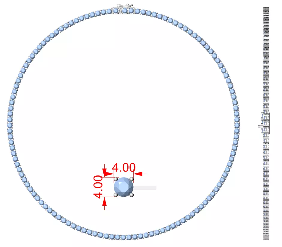 Round Diamond Solitaire Stud Necklace 3DM STL Video 3D print model_12