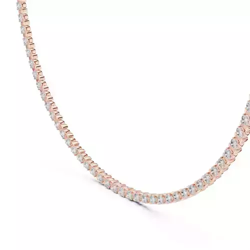 Round Diamond Stud Solitaire Necklace Chain 3DM STL Video
