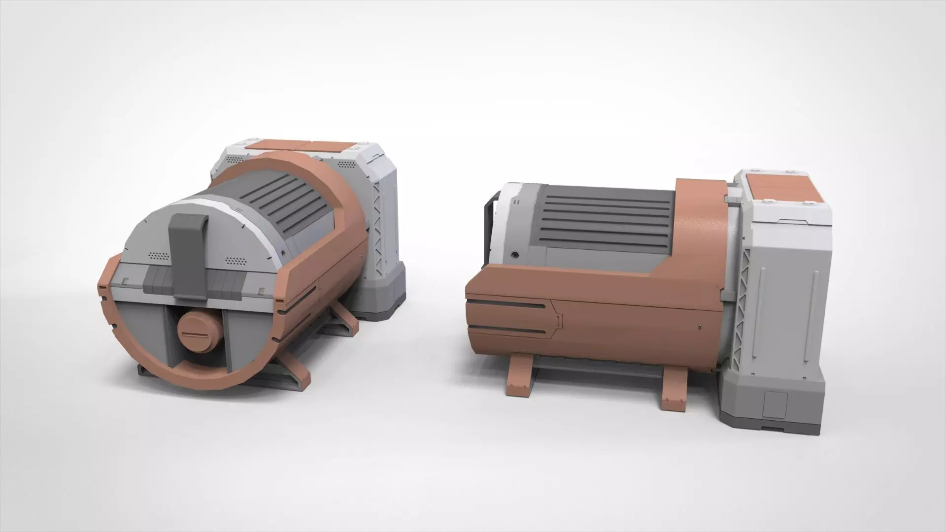 Sci-fi Architecture kitbash 54 3D model_8