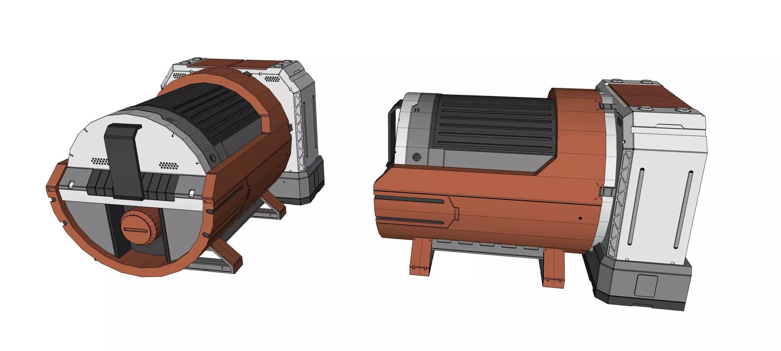 Sci-fi Architecture kitbash 54 3D model_22