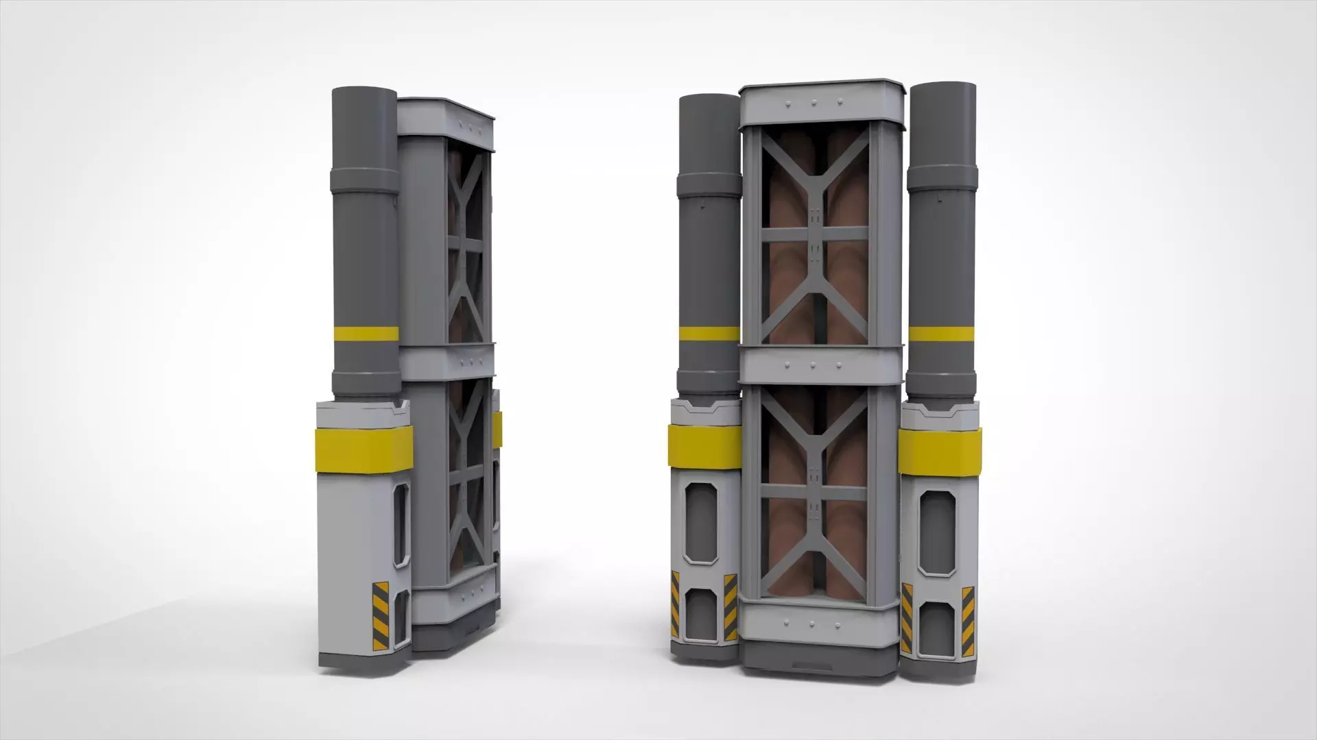 Sci-fi Architecture kitbash 54 3D model_4