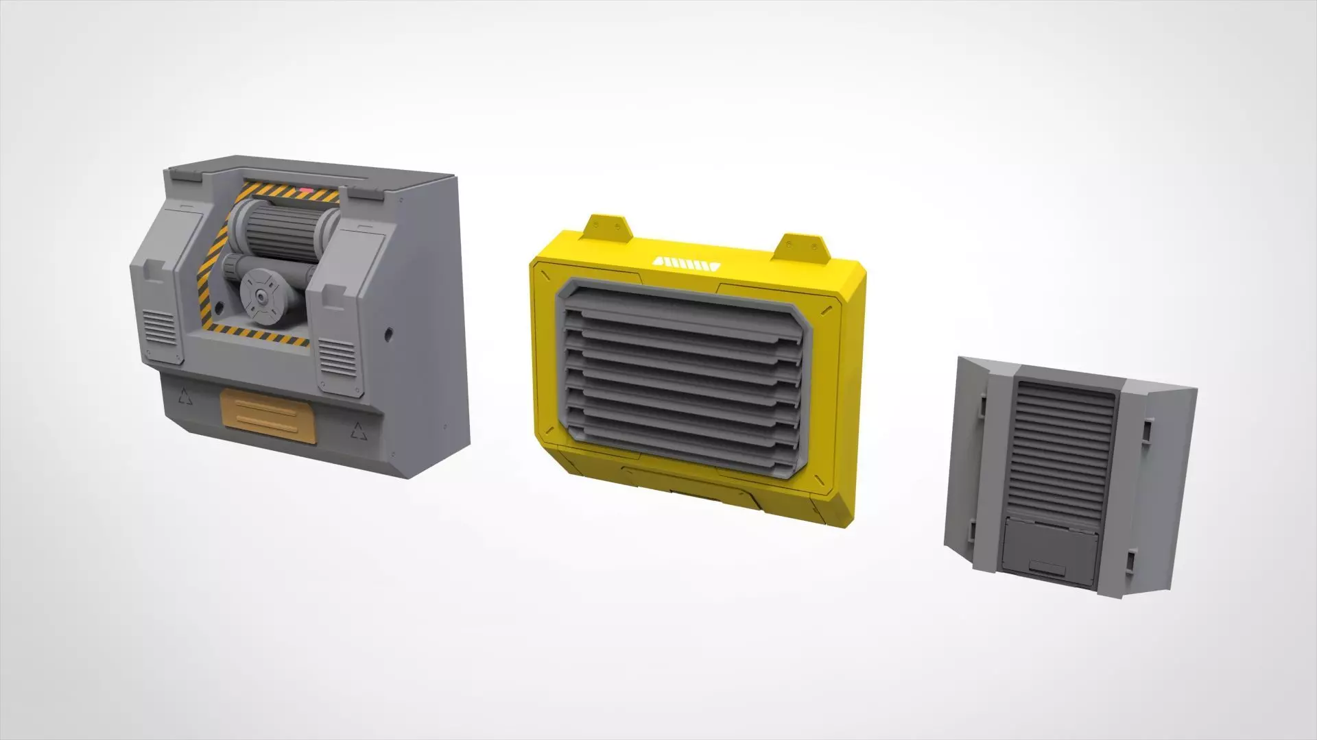 Sci-fi Architecture kitbash 54 3D model_11