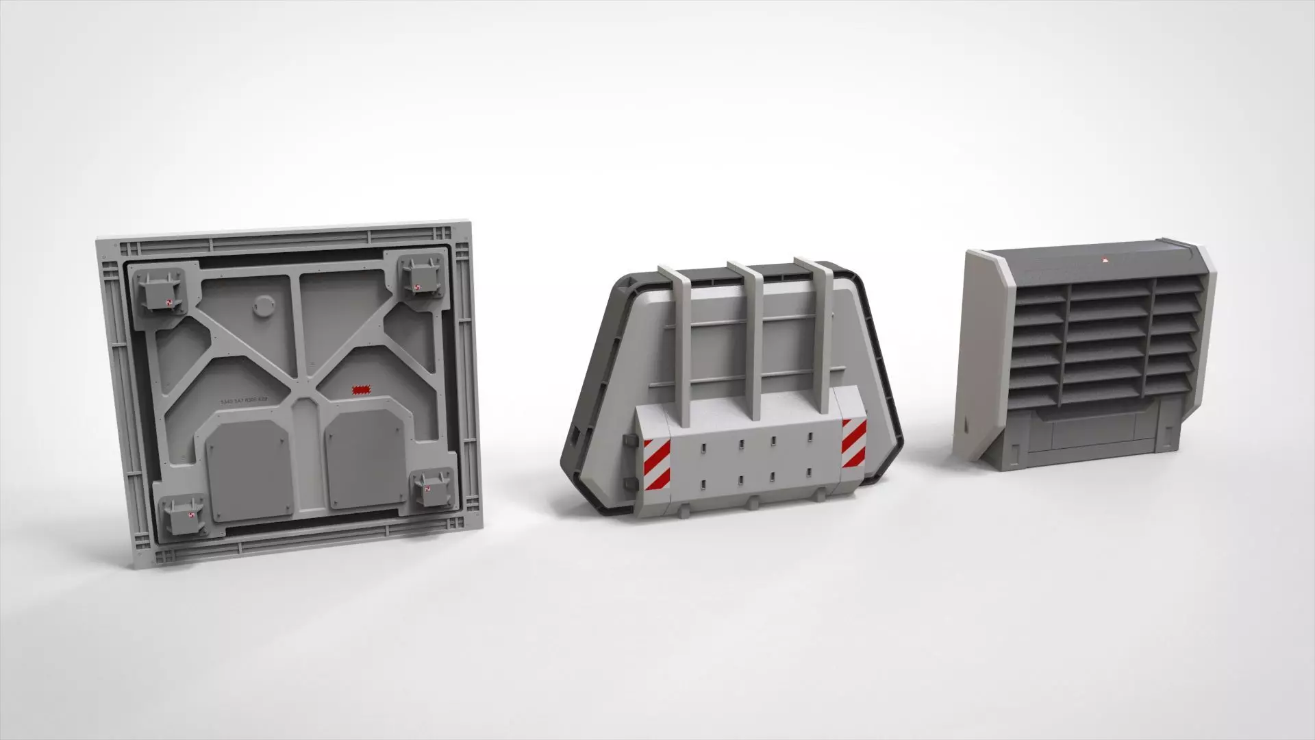 Sci-fi Architecture kitbash 54 3D model_9