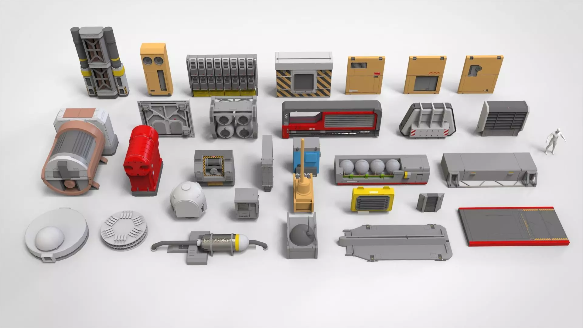 Sci-fi Architecture kitbash 54 3D model_0