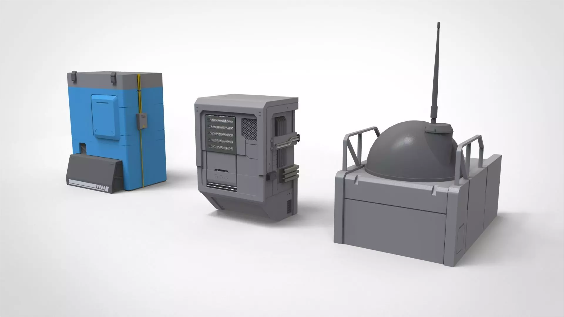 Sci-fi Architecture kitbash 54 3D model_13