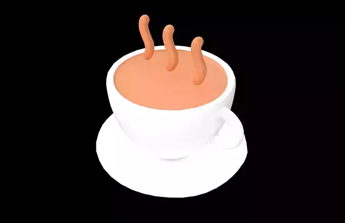 Coffee Cup Icon v1 001 Low-poly 3D model 3