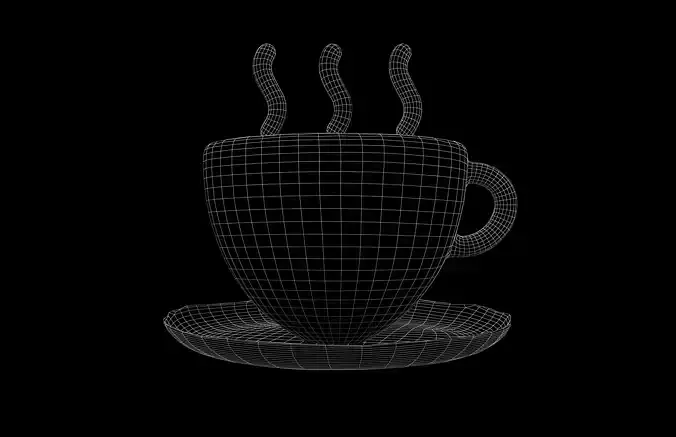 Coffee Cup Icon v1 001 Low-poly 3D model 5