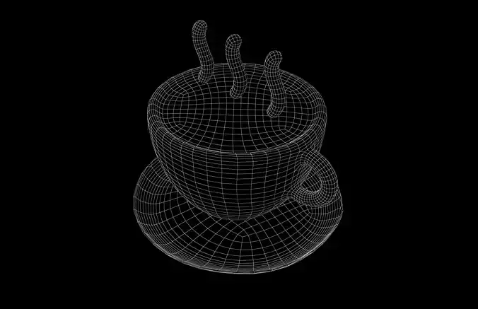 Coffee Cup Icon v1 002 Low-poly 3D model 7