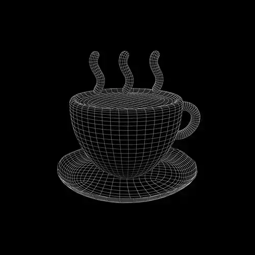 Coffee Cup Icon v1 002 Low-poly 3D model 6