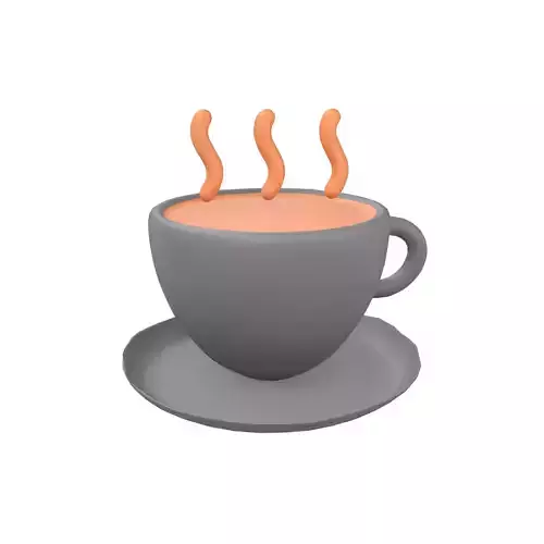 Coffee Cup Icon v1 002 Low-poly 3D model