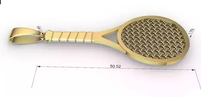 Tennis racket pendant dije de raqueta de tennis