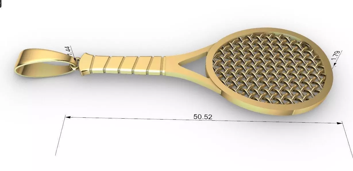 Tennis racket pendant dije de raqueta de tennis 3D print model