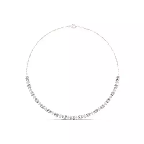 Oval Round Diamond Necklace 3DM STL Video 3D print model