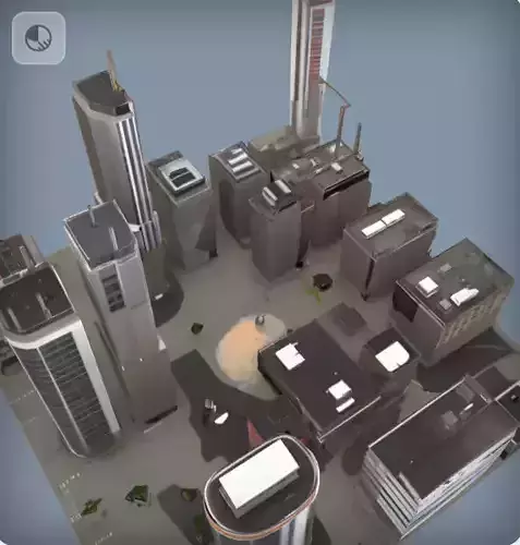 Realistic Low Poly Modern City 3D Model  3D print model Realistic Low Poly Modern City 3D Model  3D print model
