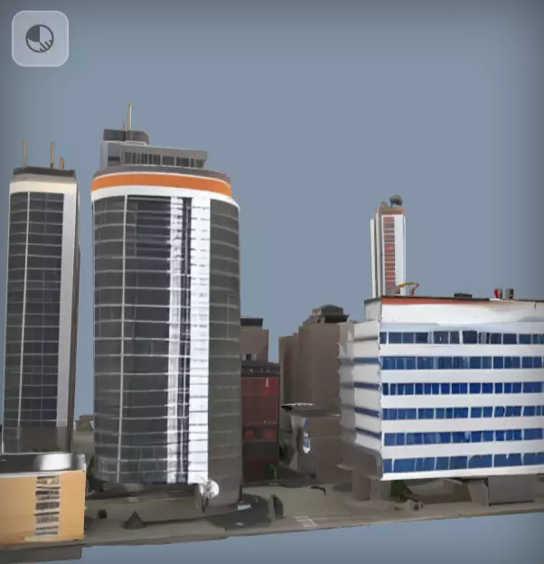 Realistic Low Poly Modern City 3D Model  3D print model_3