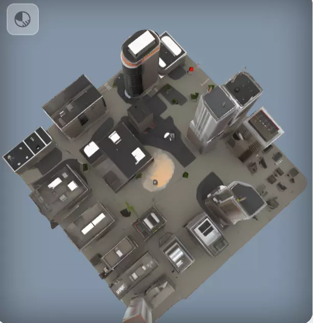 Realistic Low Poly Modern City 3D Model  3D print model_2