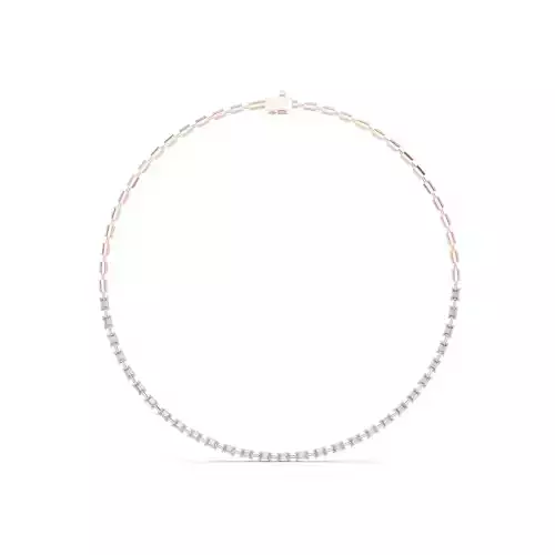 Emerald Cut Diamond Stud Necklace For Woman 3DM STL Video 3D print model