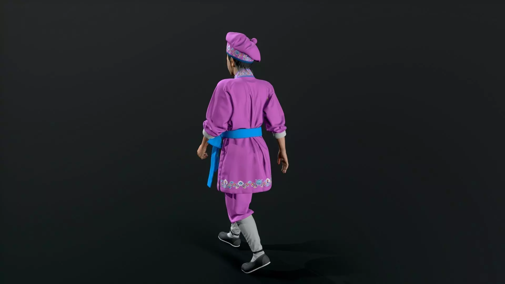 man Character Low-poly 3D model_1