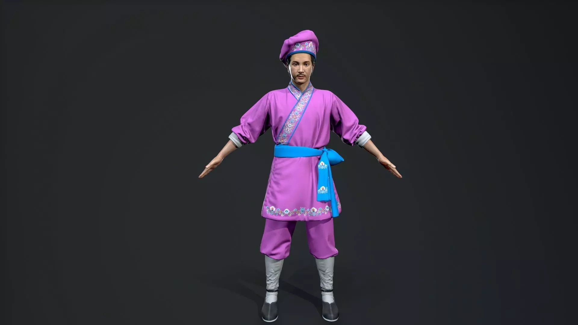 man Character Low-poly 3D model_4