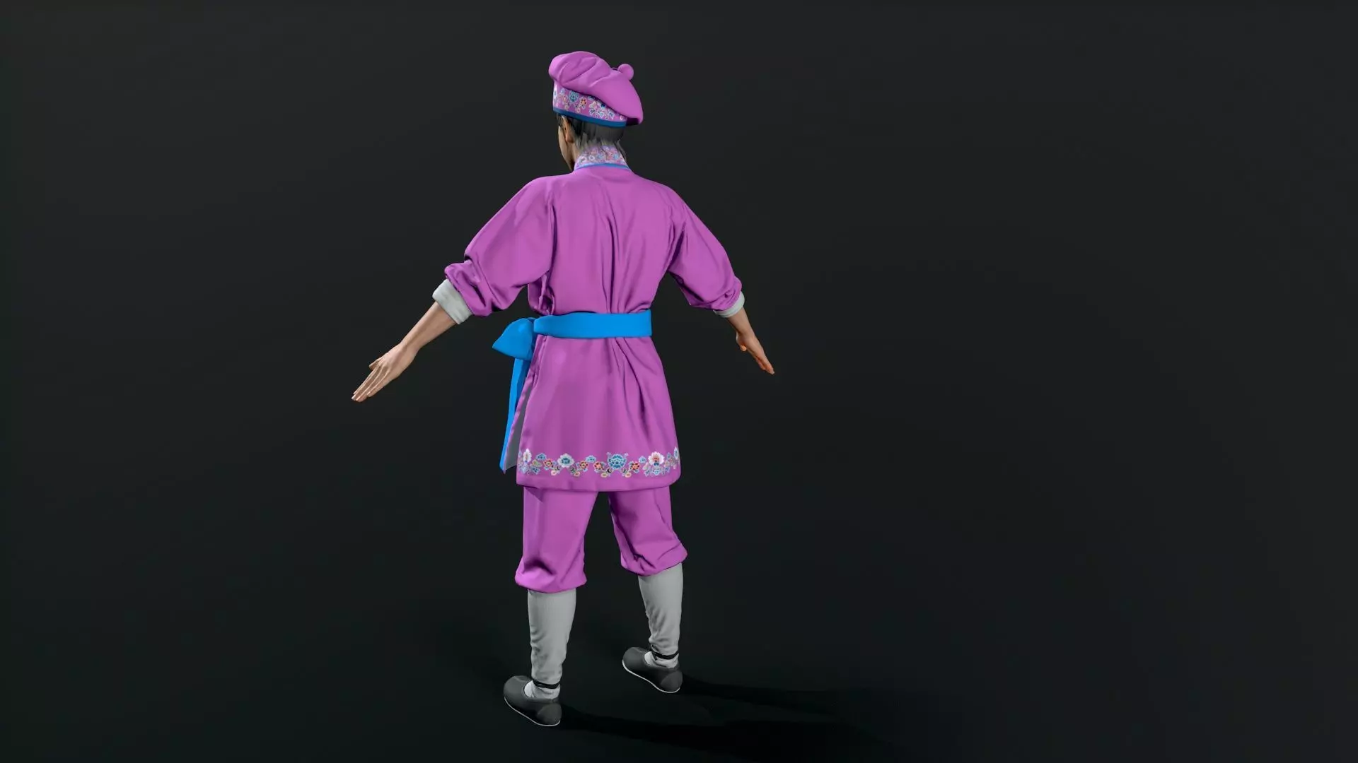 man Character Low-poly 3D model_6