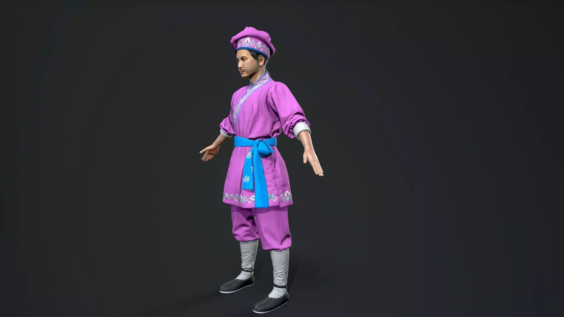 man Character Low-poly 3D model_5