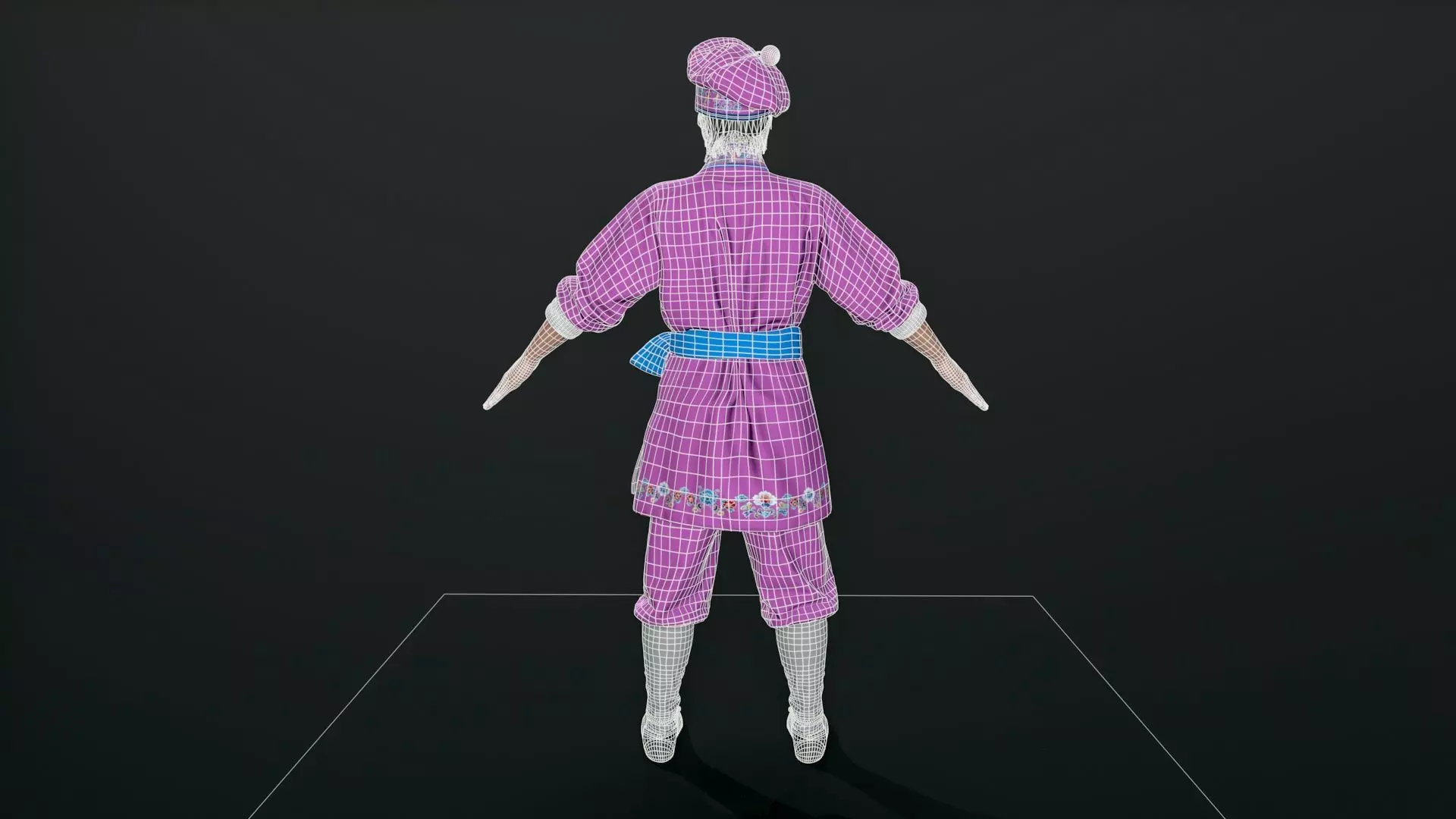 man Character Low-poly 3D model_10