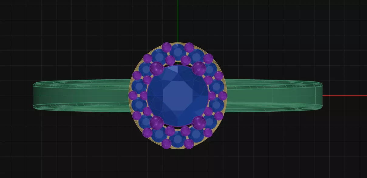 32 Prong Diamond Engagement Ring 3D print model_1